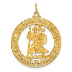 14k Saint Christopher Medal Pendant - 11
