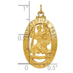 14k Saint Christopher Medal Pendant - 5
