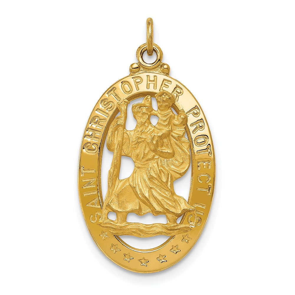 14k Saint Christopher Medal Pendant - 5