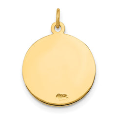 14k Guardian Angel Medal Charm - 2