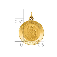 14k Guardian Angel Medal Charm - 2