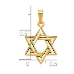 14k Star of David Pendant - 3