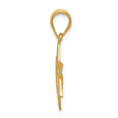 14k Solid Satin Star of David Charm - 2