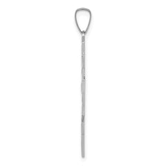 14k White Gold Eastern Orthodox Cross Pendant - 2