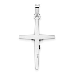14k White Gold INRI Crucifix Charm - 4
