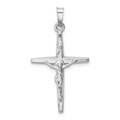 14k White Gold INRI Crucifix Charm - 4