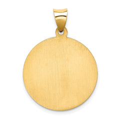 14k Saint Jude Medal Hollow Pendant