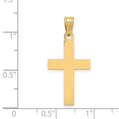 14K Polished Cross Charm - 5