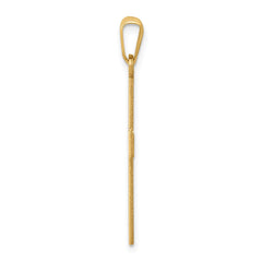 14k Polished Cross Charm - 4