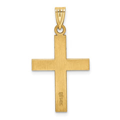 14k Polished Cross Charm - 4