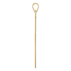 14K Polished Cross Charm - 8