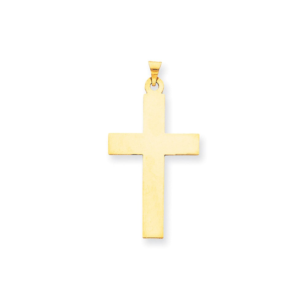 14K Polished Cross Charm - 8