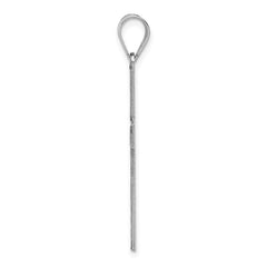 14k White Gold Cross Pendant - 23