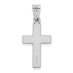 14k White Gold Cross Pendant - 10