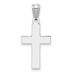 14k White Gold Cross Pendant - 10