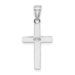 14k White Gold Polished Cross Charm - 6