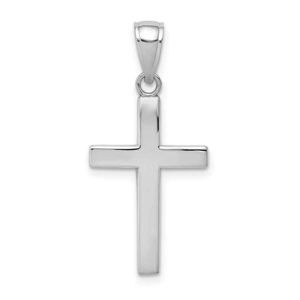 14k White Gold Polished Cross Charm - 6