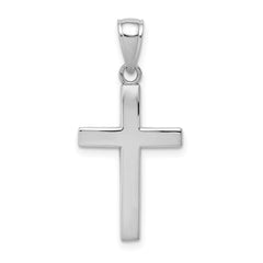 14k White Gold Polished Cross Charm - 6