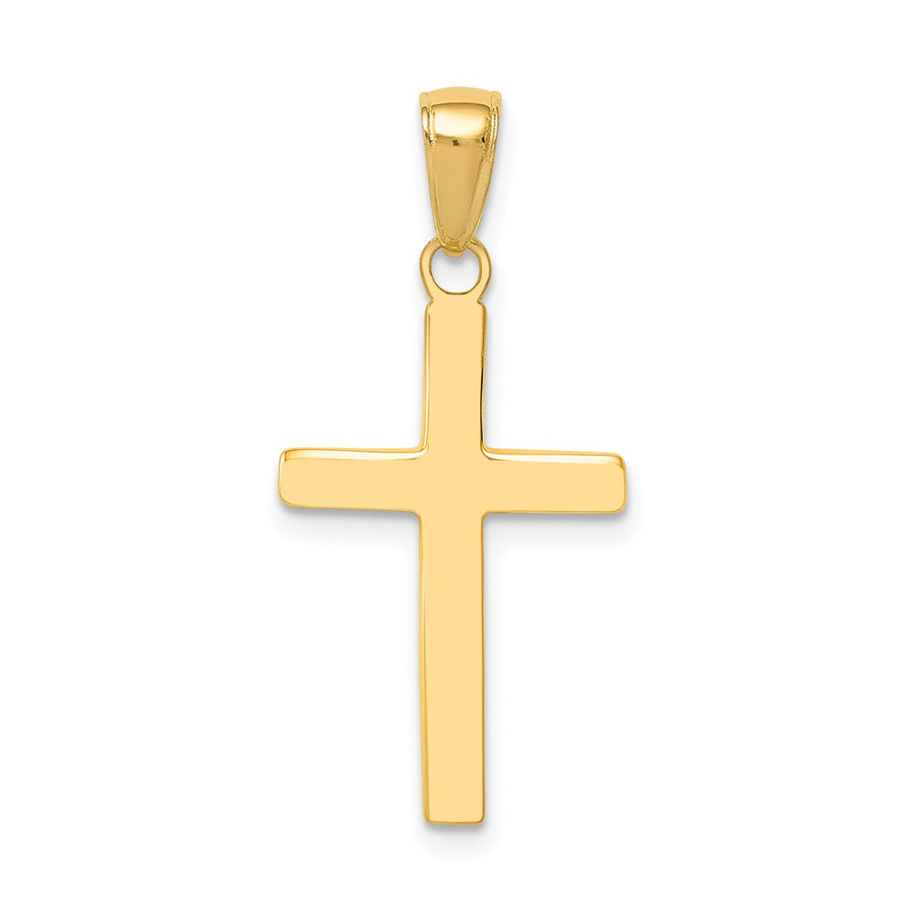14k Polished Cross Charm - 9