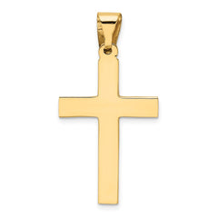 14k Polished Cross Pendant - 39