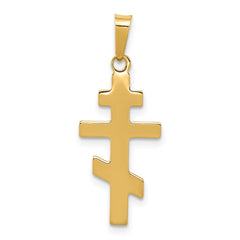 14k Eastern Orthodox Cross Charm - 4
