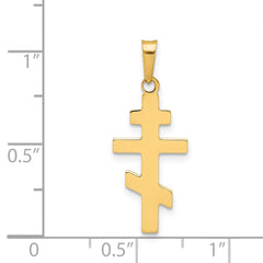 14k Eastern Orthodox Cross Charm - 4
