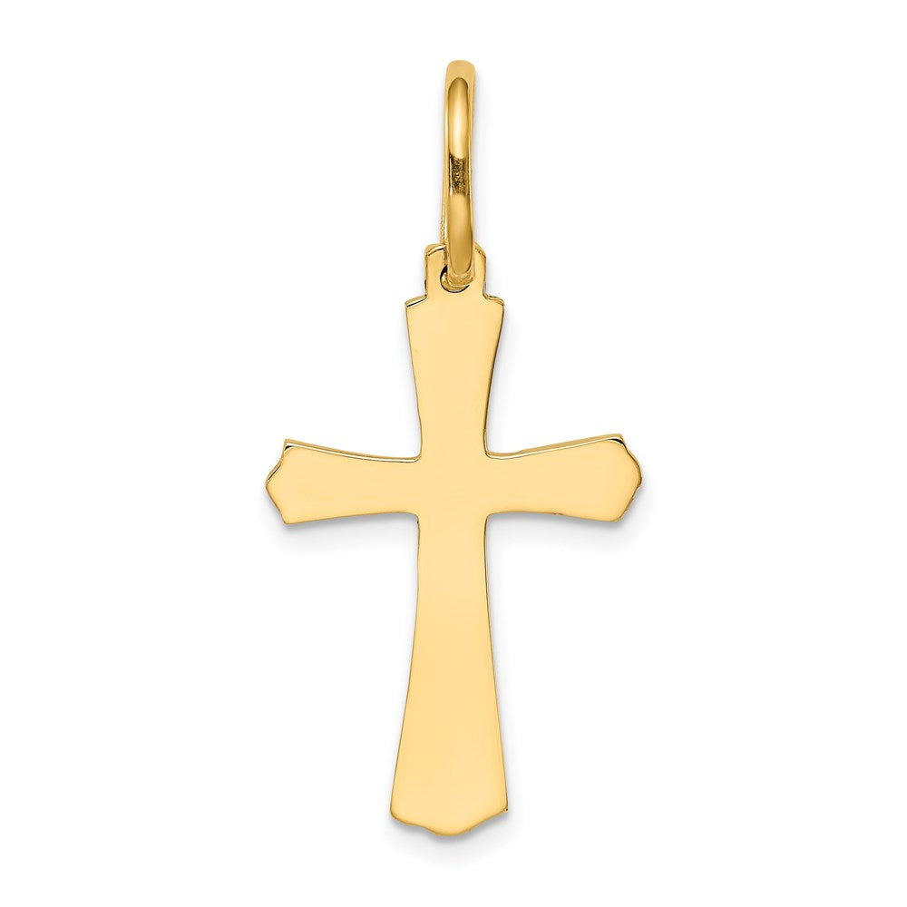 14k Polished Cross Charm - 10