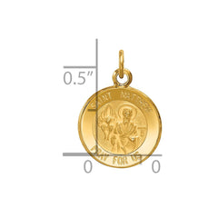 14k Saint Matthew Medal Charm