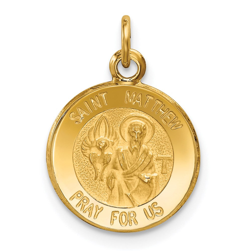 14k Saint Matthew Medal Charm - 2