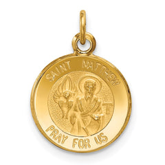 14k Saint Matthew Medal Charm - 2