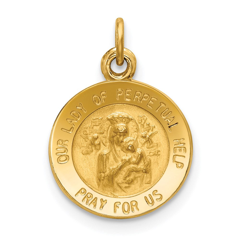 14k Our Lady of Perpetual Help Medal Charm - 3