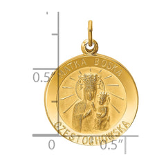 14k Matka Boska Medal Charm