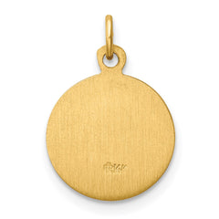 14k Our Lady of Fatima Medal Charm