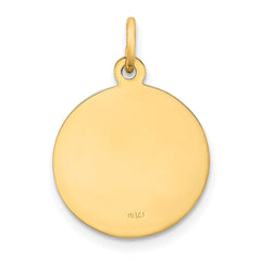 14k Our Lady of Fatima Medal Charm - 2