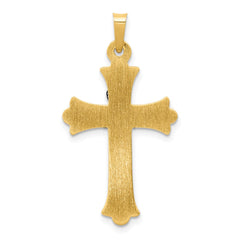 14k Two-tone Claddagh Cross Pendant - 3