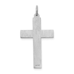 14K White Gold Laser Designed Cross Pendant - 7