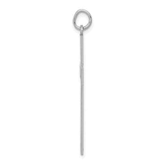 14K White Gold Laser Designed Cross Pendant - 2