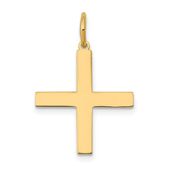 14K Laser Designed Greek Cross Charm
