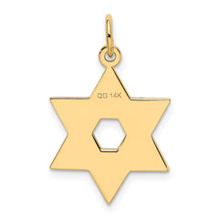 14K Laser Designed Star of David Pendant - 3