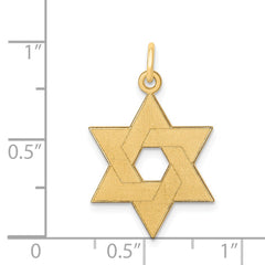 14K Laser Designed Star of David Pendant - 3