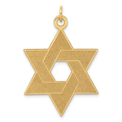 14KW Laser Designed Star of David Pendant