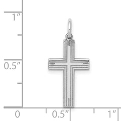 14K White Gold Laser Designed Cross Pendant - 3