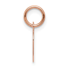 14k Rose Gold Plain .013 Gauge Engraveable Heart Disc Charm - 4