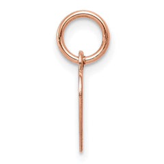 14k Rose Gold Plain .011 Gauge Engraveable Heart Disc Charm - 2