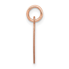 14k Rose Gold Plain .011 Gauge Engraveable Heart Disc Charm - 3