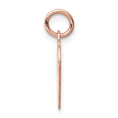 14k Rose Gold Heart Disc Charm - 14
