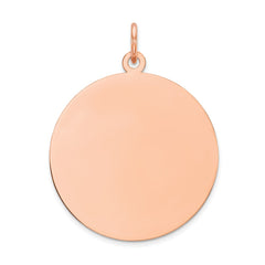 14K Rose Gold Round Disc Charm - 13