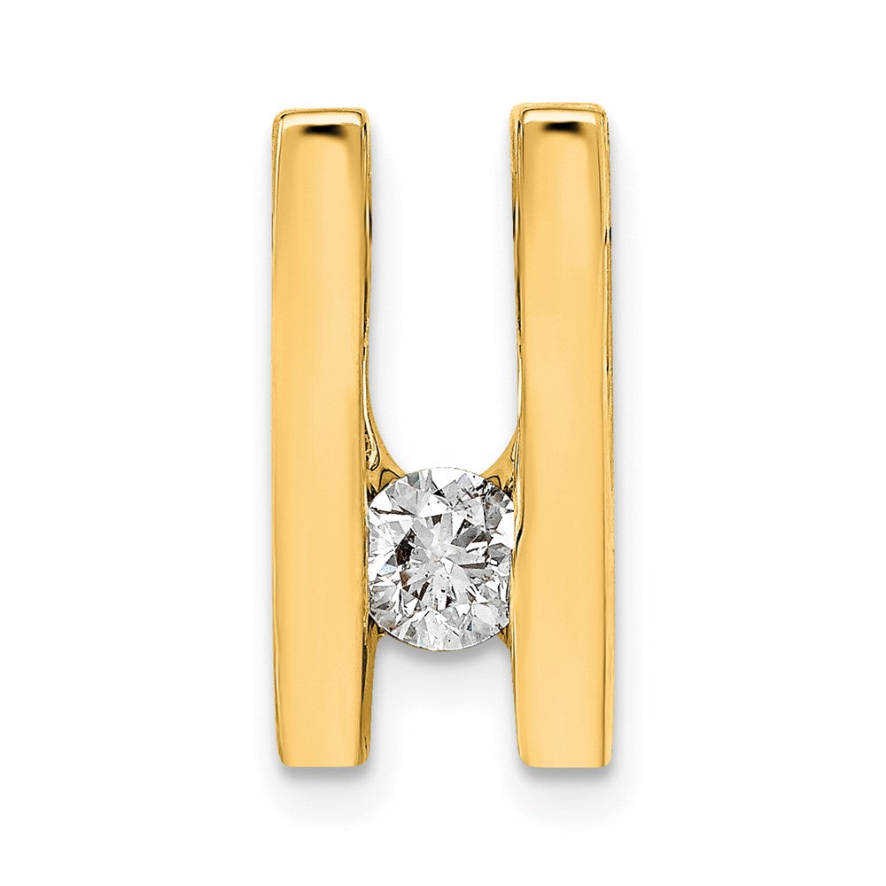 14k Complete AAA 4.1mm Diamond Slide Fits up to 4mm Regular/6mm Fancy or Reversible Omega