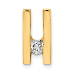 14k Complete AAA 4.1mm Diamond Slide Fits up to 4mm Regular/6mm Fancy or Reversible Omega