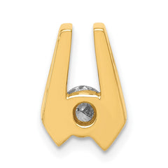 14k Complete A 4.5mm Diamond Slide Fits up to 2mm Regular/3mm Fancy or Reversible Omega